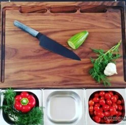 Cuttworxs Notenhouten Snijplank XL Met Sap Geul En Geïntegreerde Opvangbak 7 Cuttworxs Notenhouten Snijplank XL Met Sap Geul En Geïntegreerde Opvangbak -Keuken BBQ Winkel cuttworxs notenhouten snijplank xl met sap geul en 3