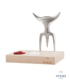 Tridens Raw Brushed Fork In Beechwood Base -Keuken BBQ Winkel tridens raw brushed fork in beechwood base 2